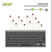 Resim Acer OKR220 Siyah MultiDevice Dual Mode 2.4GHZ Bluetooth Klavye (Smart Tv)(Android) 