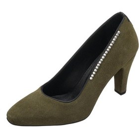 Resim 40-41-42-43-44 Numara Ays7986 Haki Süet Deri Topuklu Özel Seri Kadın Stiletto Haki 