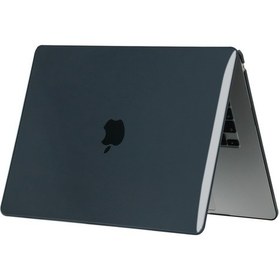 Resim Apple Uyumlu MacBook 15&prime Air M2 2024 A2941 Zore Msoft Kristal Kapak Siyah 