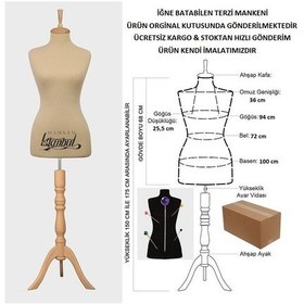 Resim Videolu Ürün-40 Beden Iğne Batabilen Terzi Mankeni Prova Mankeni 527200869 