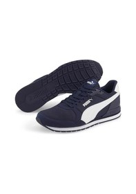 Resim Puma Unisex Spor Ayakkabısı ST Runner v3 Mesh Peacoat-Puma White Beyaz - Lacivert 