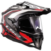 Resim Ls2 Explorer C Karbon Frontıer 2 Kırmızı Kask 