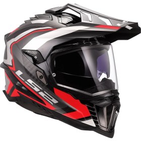 Resim Ls2 Explorer C Karbon Frontıer 2 Kırmızı Kask 