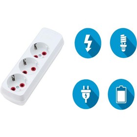 Resim Skygo Topraklı 3lü Priz 10 Metre 