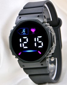 Resim Pinkoli Siyah Silikon Kordonlu LED Watch Genç Kız Kadın Kol Saati ST-304141 