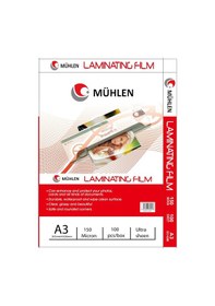 Resim Mühlen A3 - 150 Micron Laminasyon Makinesi Filmi 150 Mc A3 1 Paket 100 Adet 