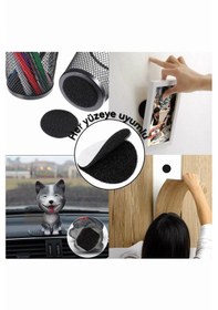 Resim 10 Adet Sabit Cırt Halı Kaydırmaz Çift Taraflı Bant Bağlayıcı Manyetik Bant Beyaz Renk 