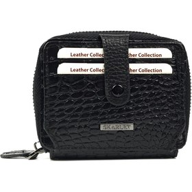 Resim Skarlet Unisex Hakiki Deri Cüzdan 