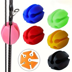 Resim 2 adet Silikon Balıkçılık Çubuğu Tutucu Topları - Canlı Mavi, Yeşil, Pembe, Kırmızı, Sarı, Siyah ve Turuncu - Dayanıklı Kauçuk Malzeme ile Geliştirilmiş Balıkçılık Deneyimi, Balıkçılık Aksesuarları | Canlı Balıkçılık Ekipmanları | Dayanıklı Kauçuk Toplar, Balıkçılık Malzemeleri 