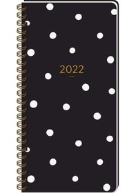Resim 2022 Yılı 8x16 Cm Haftalık Cep Ajandası Siyah Puantiye 0 