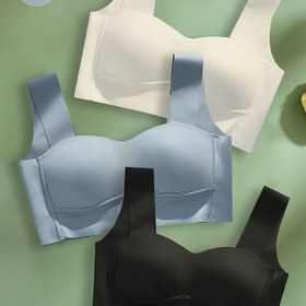 Resim Kadınlar için 3 adet Dikişsiz Tüp Üst, Küçük Göğüs Desteği, İnce, Kablosuz, Sarkanlığı Önleyici, Spor Sütyeni, Düz Renk, Volan Detay, Çıkarılmayan Dolgu, Kablosuz, Yetişkinler için 