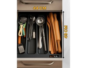 Resim ALMITAL 44x49 Mikro Kabartma Desenli Antrasit Kepçelik En 40 Boy 40 Cm'e kadar kesilebilir 