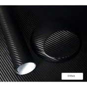 Resim krckıraç Kıraç Reklam Hava Kanallı 3D Siyah Karbon Fiber Koruma Kaplama Folyosu (152cm x 20cm) 