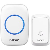 Resim Cacazı A06-dc 1 İla 1 Pil Tipi Akıllı Ev Kablosuz Su Geçirmez Müzik Kapı Zili Beyaz 