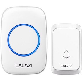 Resim Cacazı A06-dc 1 İla 1 Pil Tipi Akıllı Ev Kablosuz Su Geçirmez Müzik Kapı Zili Beyaz 