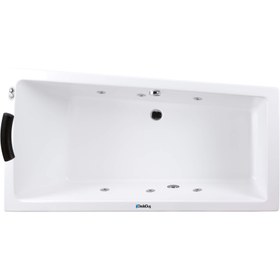 Resim Tek Kişilik Renkli Jakuzi | Asimetrik | Sanacryl - 90x170 / Lacivert / 1 Kişilik 