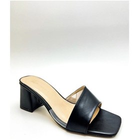 Resim Bulut Ayakkabı Kadın Yan Şeffaf Günlük Abiye Topuklu Terlik 