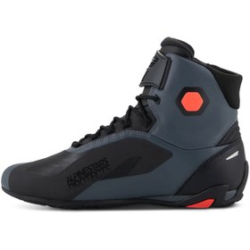 Resim Alpinestars Faster-4 Korumalı Motosiklet Botu Siyah Kırmızı 