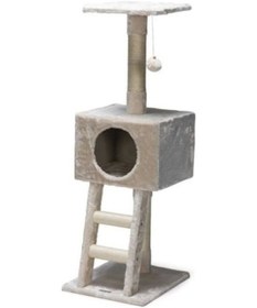 Resim Beeztees Oyun Kulesi Kedi Tırmalama Direği 40x35x110 Cm Krem 