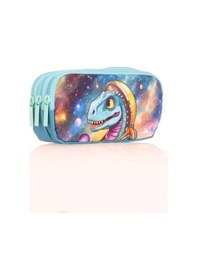 Resim Kaukko Kids 3 Bölmeli Kalem Çantası Layer Dinosaur Mavi L8184 
