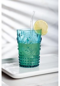 Resim Akrilik Aquamarin Tekli Kısa Bardak & Su Meşrubat Kahve Yanı Bardağı 400 ml ( Cam Değildir 