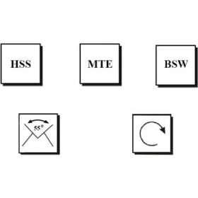 Resim MTE W 1/2 Normal Vidalı El Kılavuzu 3’lü Hss Dın 351 