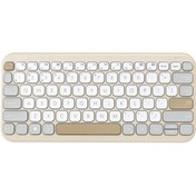 Resim Asus Marshmallow Mini Kablosuz Bluetooth Sessiz Çoklu Cihaz Destekli Q-Türkçe KW100 Klavye 