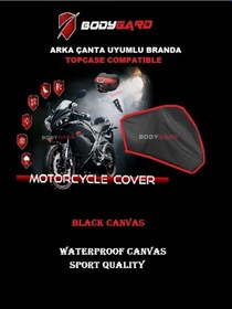 Resim BODYGARD Haojin Hj150t-6c Motosiklet Brandası Arka Çanta Uyumlu Branda,örtü-siyah 
