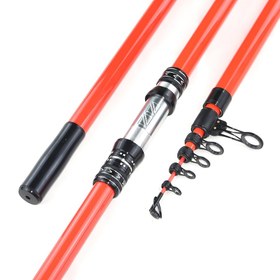 Resim Kırmızı Uzun Atış Çubuğu, Plaj Atış Çubuğu, Göl ve Baraj Ağır Hizmet Gücü Taşınabilir Teleskopik Balıkçılık Çubuğu, Ultra Sert Karbon Fiber Deniz Çubuğu, Yem Ağırlığı 200-300g, Uzunluklar: 3.6metre, 3.9metre, 4.2metre, 4.5metre, Uzun Mesafe Atış, Göl ve Plaj Balıkçılığı için Uygun 