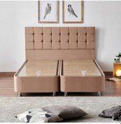 Resim Nironyatak Niron Rama Baza Ve Başlık Seti 180X200 Cm Çift Kişilik Sütlü Kahv 