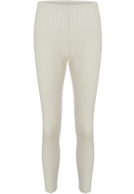 Resim Tolin %100 Pamuklu Kadın Dantelli Uzun Iç Giyim Krem Tayt 720 