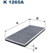 Resim FILTRON K1265A Klima Filitresi ( BMW E53 / R.Rover 3.0 Vogue Karbonlu ) 64312218428 (WA512131) 
