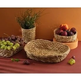 Resim Karokstore Ulu Ahşap Hasır El Örgü Battal Boy Ekmeklik 