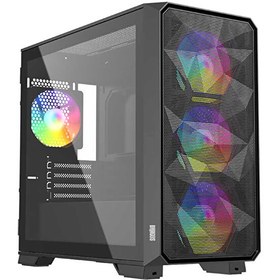 Resim Dragos Diamond 4x ARGB Fan USB 3.0 600 W 80+ Plus Mesh Tempered Glass mATX Oyuncu Bilgisayar Kasası Dragos