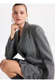 Resim Fabrika Gri - Beyaz Kadın Blazer F5WL-CKT0133 