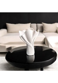 Resim Premium Soyut Tasarım Dekoratif Vazo Modern Heykelsi Salon Objesi 3d Üretim 