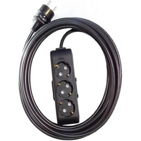 Resim Viko 3'lü Topraklı Çocuk Korumalı Grup Priz Siyah 6 M 