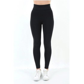 Resim Siyah Korse Yüksek Bel Tayt Black 