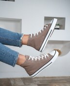 Resim Shupe Kadın Vizon Boğazlı Model Keten Sneaker 