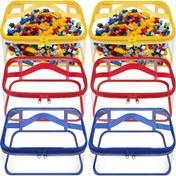 Resim 6 Paket Şeffaf Oyuncak Saklama Çantası - 23.88 x 17.02 x 10.92 cm Şeffaf PVC Oyuncak Düzenleme Çantası Fermuarlı - Su Geçirmez Oyuncak Saklama Organizatörü Kese Bina Blokları, Küçük Oyuncaklar için 