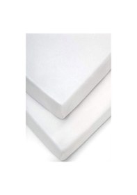 Resim 4 Adet 40 X 80 + 10 Cm Anne Yanı Lastikli Penye Kumaş Bebek Çarşafı-beyaz 