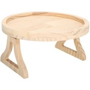 Resim Sones 25cm Katlanabilir Kanepe Yuvarlak Tepsi Ev Kanepe Kol Dayama Paleti, Stil: Çam Ağacı 