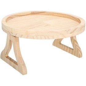 Resim Sones 25cm Katlanabilir Kanepe Yuvarlak Tepsi Ev Kanepe Kol Dayama Paleti, Stil: Çam Ağacı 