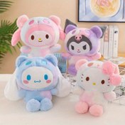 Resim Renkli Sanrio Kuromi Peluş Oyuncak Sevimli Bebek - Jade Köpek Melty Kedi Bebeği 