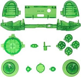 Resim Yiootop Full matte Replacement Buttons Set Mod Kits for Xbox Series X/S, Repair parts LB RB LT RT Bumpers Triggers D-pad ABXY Start Back Sync Share Keys for Xbox Series X /S Controller (Clear Green) 