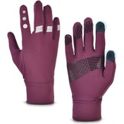 Resim Ranyeek Su Geçirmez Poliester Kayak Eldiveni - Mor, Dokunmatik Ekran Uyumlu, Isı Yalıtımlı Ve Kaymaz Avuç İçi Mor 
