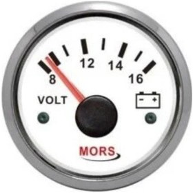 Resim Mors Voltmetre Akü Voltaj Göstergesi 12v - Beyaz-1626 