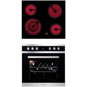 Resim VS J6445 BD Siyah Ankastre Set (HES-6133-G-D - KF 6210) 
