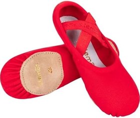 Resim Bale ayakkabısı, elastik keten, bölünmüş taban, bale ayakkabısı, bale ayakkabısı, çocuklar ve yetişkinler için 