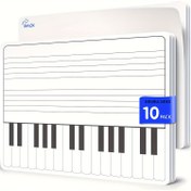 Resim Klavye Pratiği Kuru Silinebilir Kağıtlar 8”x12” Müzik Notası Beyaz Tahta Kağıtları Müzikal Tuş Öğrenme Müzik Öğretmeni Sınıf Malzemeleri Olmazsa Olmaz Paketi 10'lu 